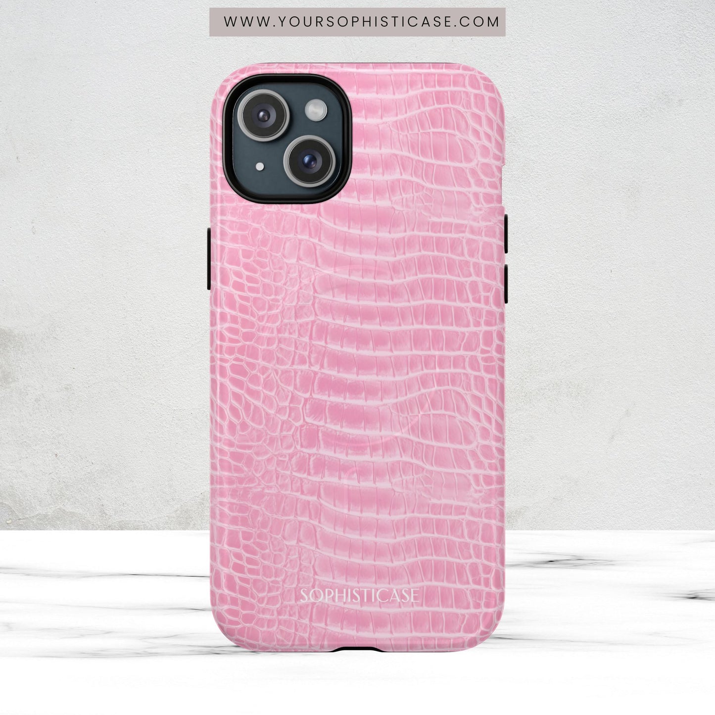 Luxe Leather in Pink - Magsafe Case