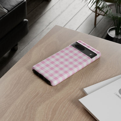 Gingham in Pink - iPhone Case, Samsung Galaxy Case, Google Pixel Case