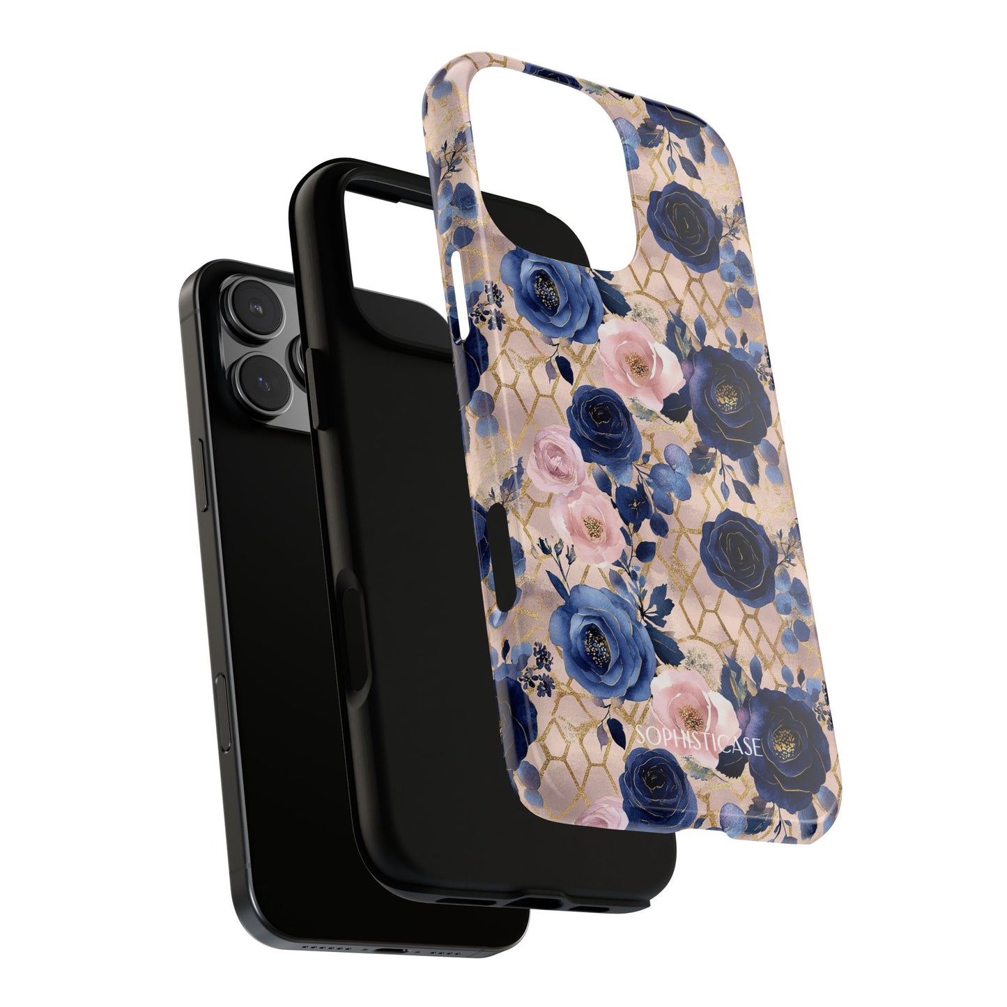 Royal Floral in Navy Blush - Tough Phone Case