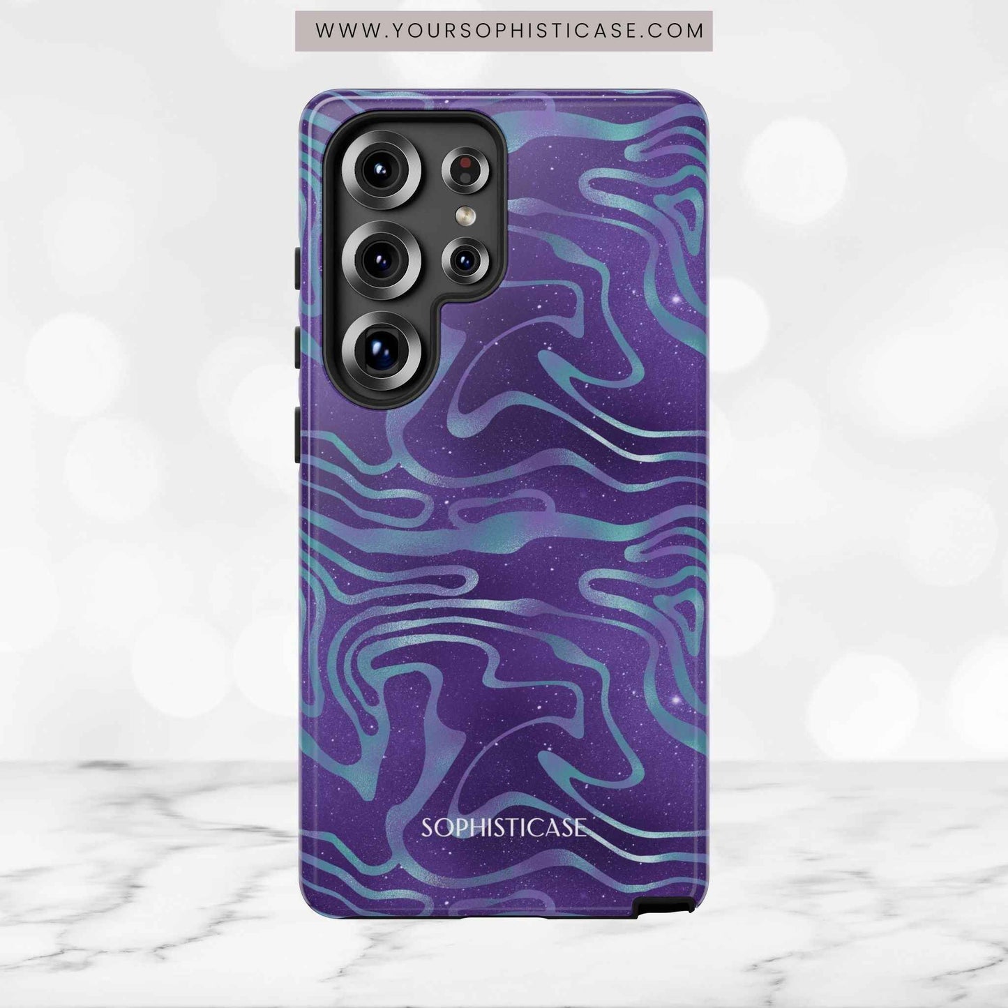 Cosmic Zebra in Blue & Purple - iPhone Case, Samsung Galaxy Case, Google Pixel Case