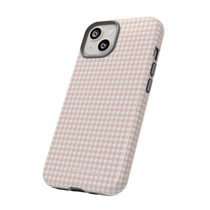 Houndstooth in Neutral - Drop Proof Phone Case for iPhone