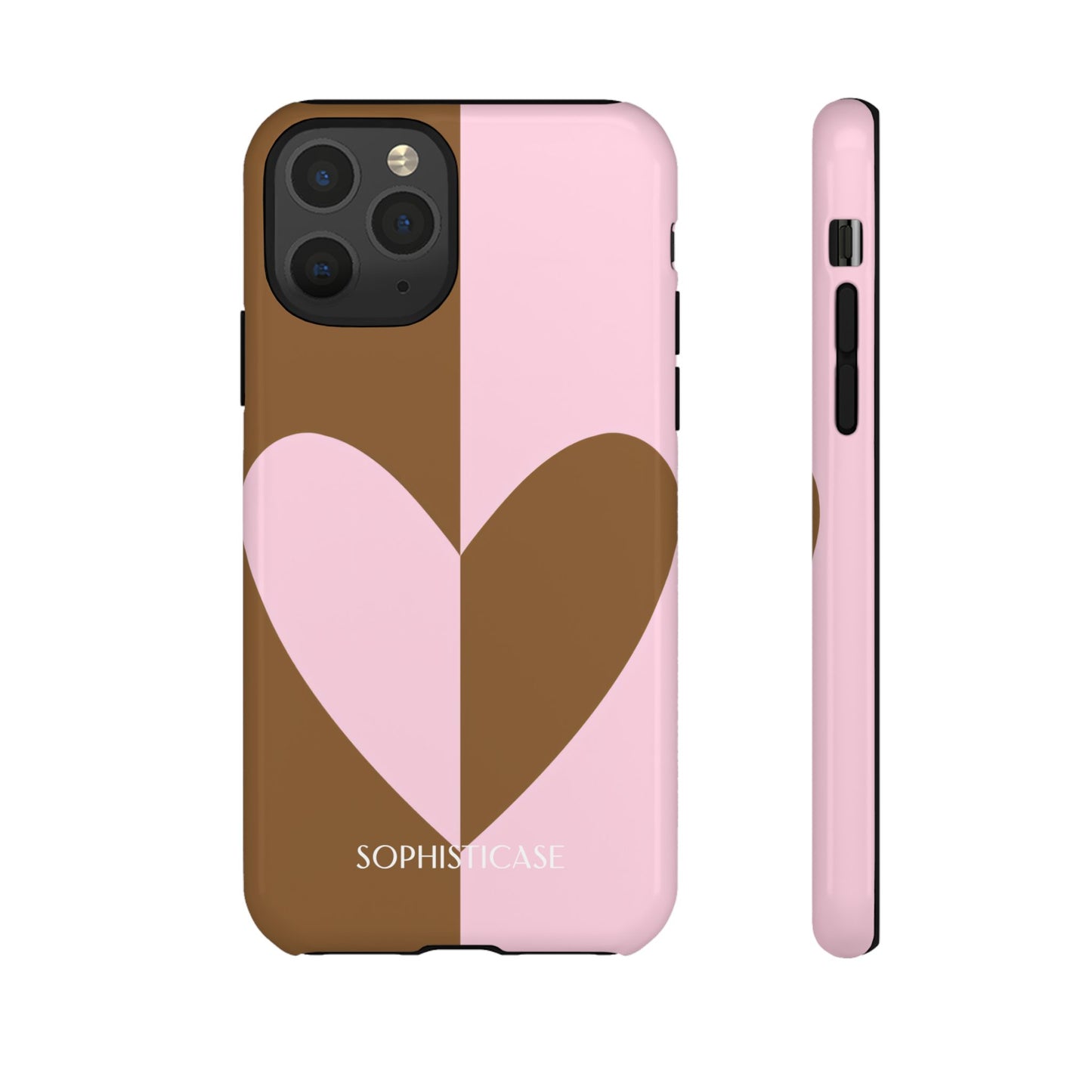 Be Mine in Pink and Brown - Tough Phone Case for iPhone