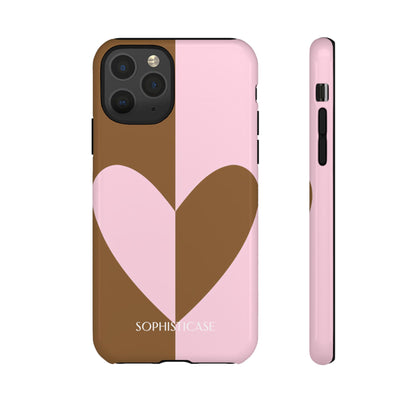 Be Mine in Pink and Brown - Tough Phone Case for iPhone