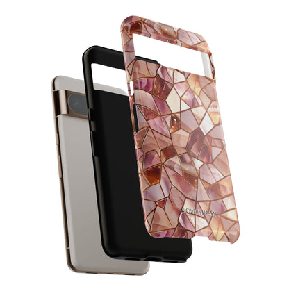 Rose' Runway in Champagne Mosaic - Tough Phone Case