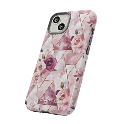 Royal Floral in Plum Chevron - Tough Phone Case