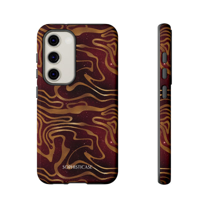 Cosmic Gold in Red - iPhone Case, Samsung Galaxy Case, Google Pixel Case