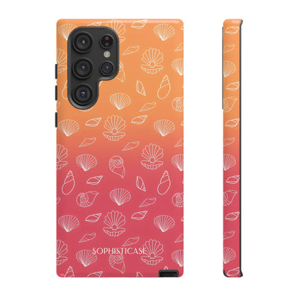 Seashell Society in Sunset Orange - iPhone Case, Samsung Galaxy Case, Google Pixel Case