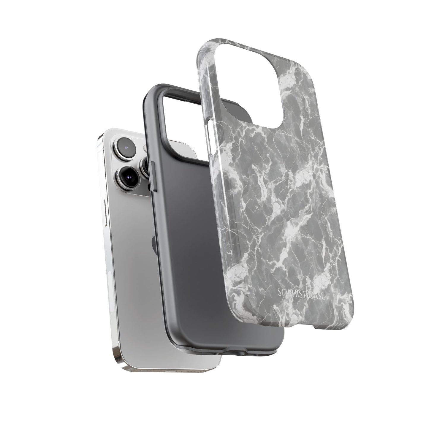 Marble Crush in Charcoal Grey - iPhone Case, Samsung Galaxy Case, Google Pixel Case
