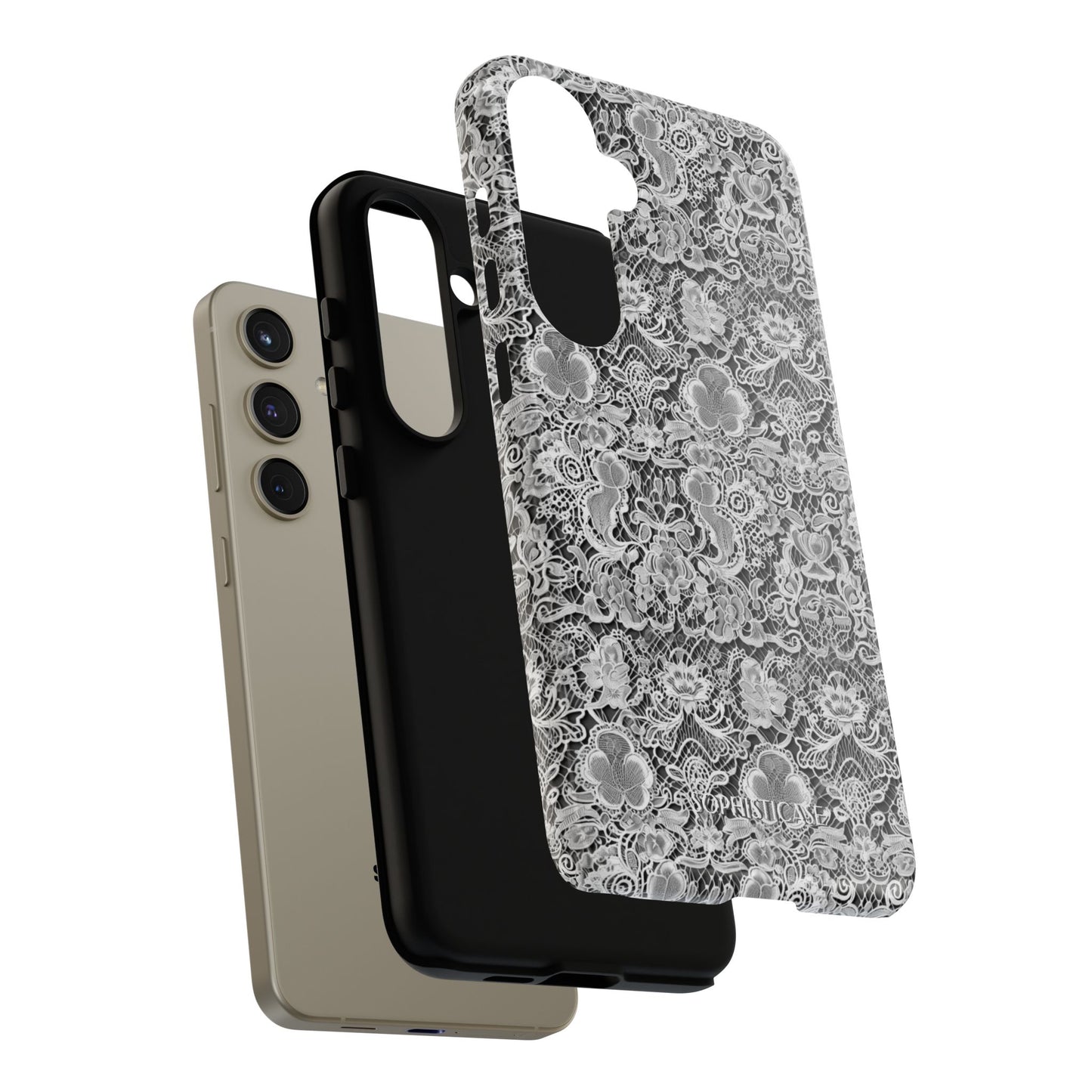 Luxe Lace in Black - Tough Phone Case