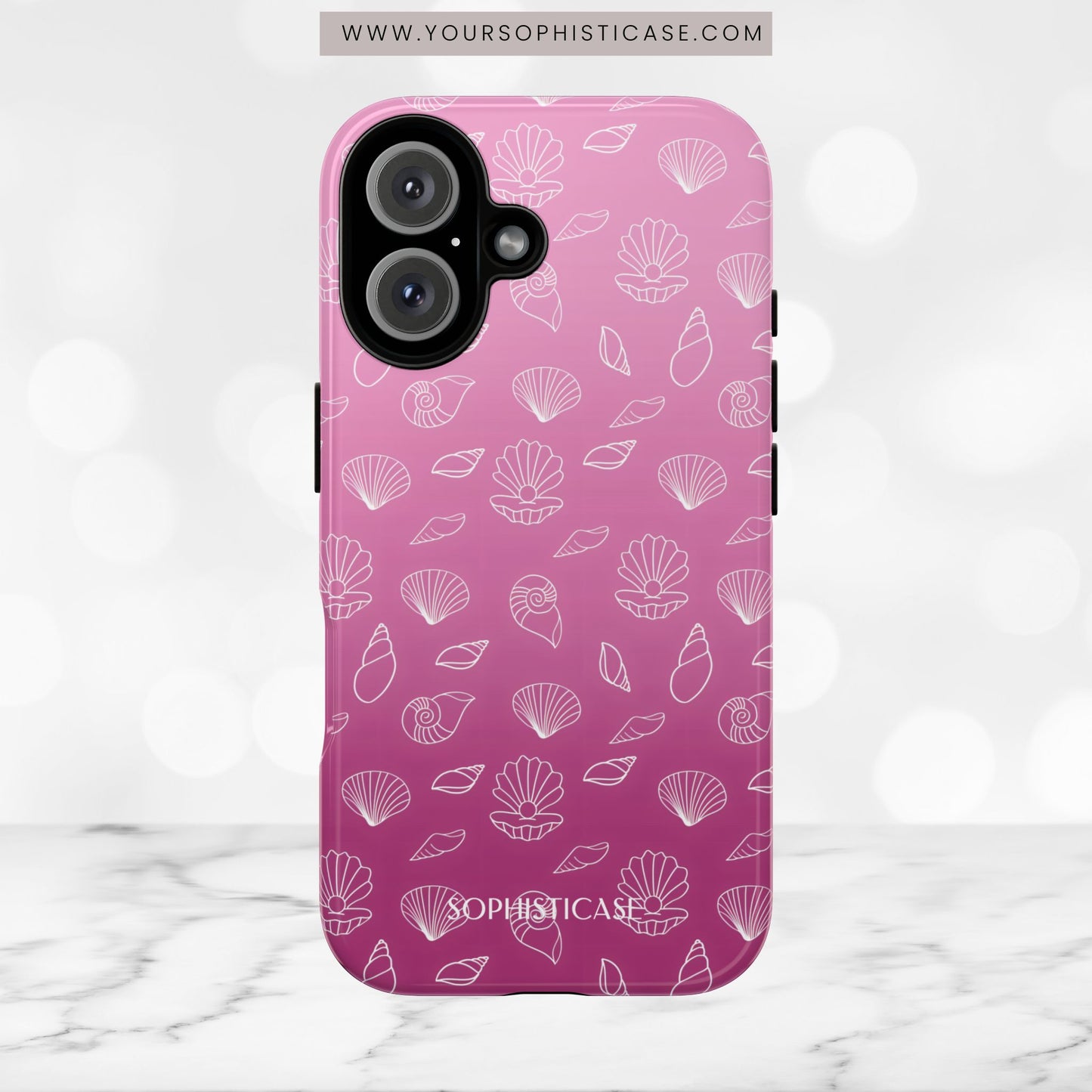 Seashell Society in Purple - iPhone Case, Samsung Galaxy Case, Google Pixel Case