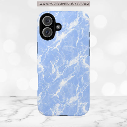 Marble Crush in Blue - iPhone Case