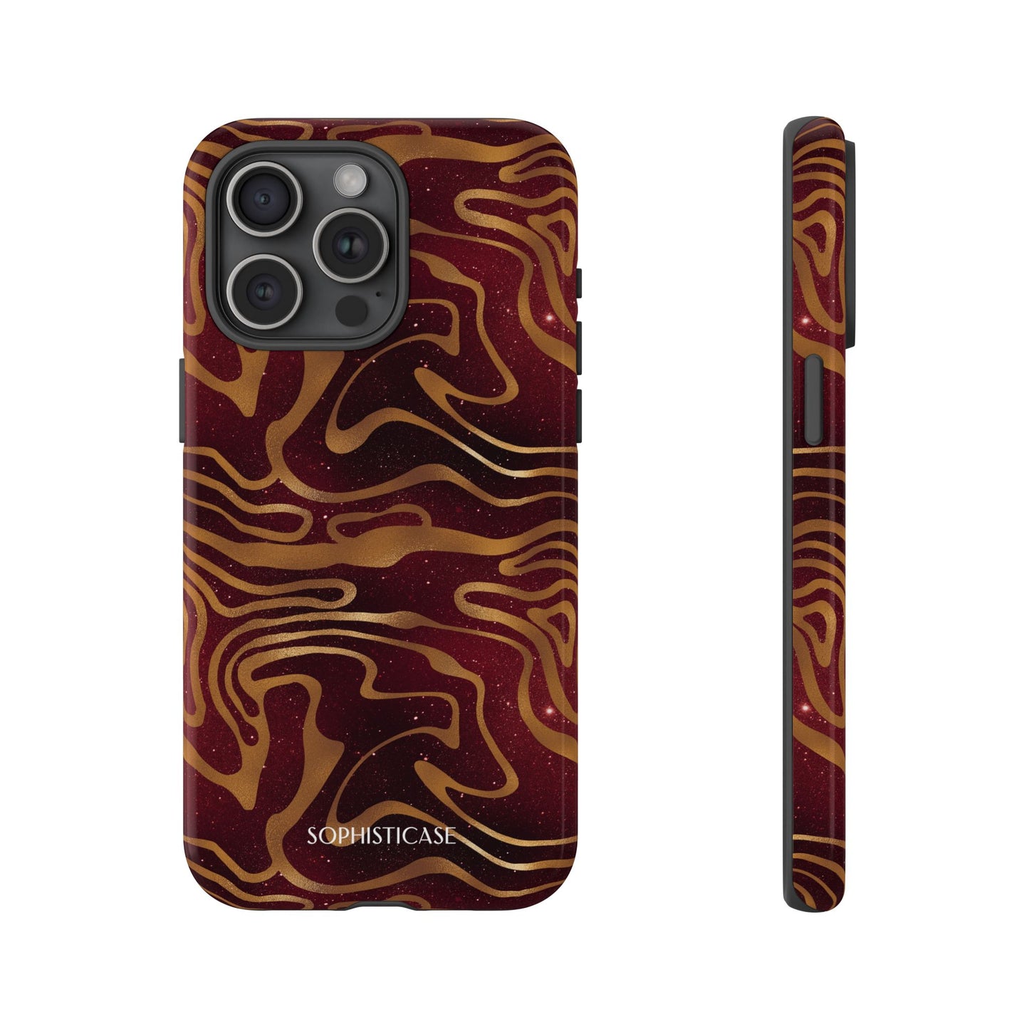 Cosmic Gold in Red - iPhone Case, Samsung Galaxy Case, Google Pixel Case