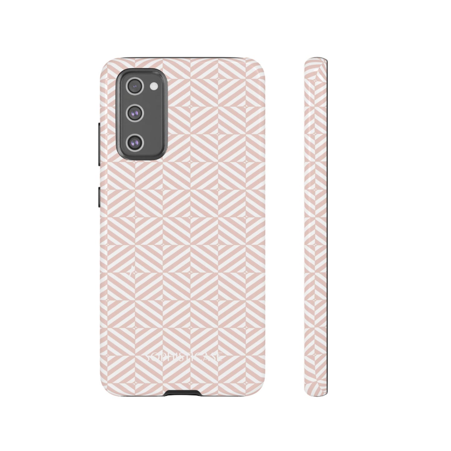 Illusions in Neutral Beige - Dual Layer Shockproof Phone Case for iPhone, Google Pixel and Samsung Galaxy