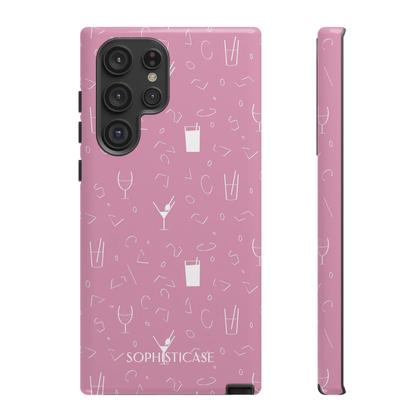 Cocktail Hour in Pink - Protective Phone Case for Samsung Galaxy