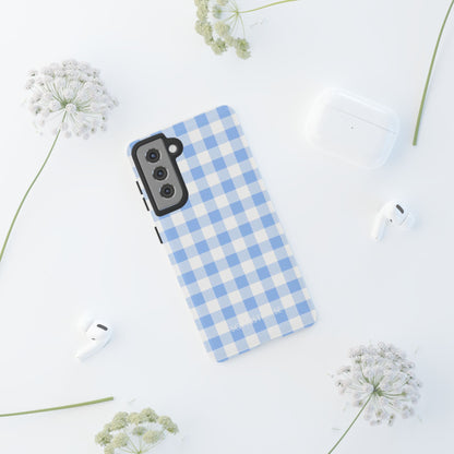 Gingham in Blue - Tough Phone Case for Samsung Galaxy