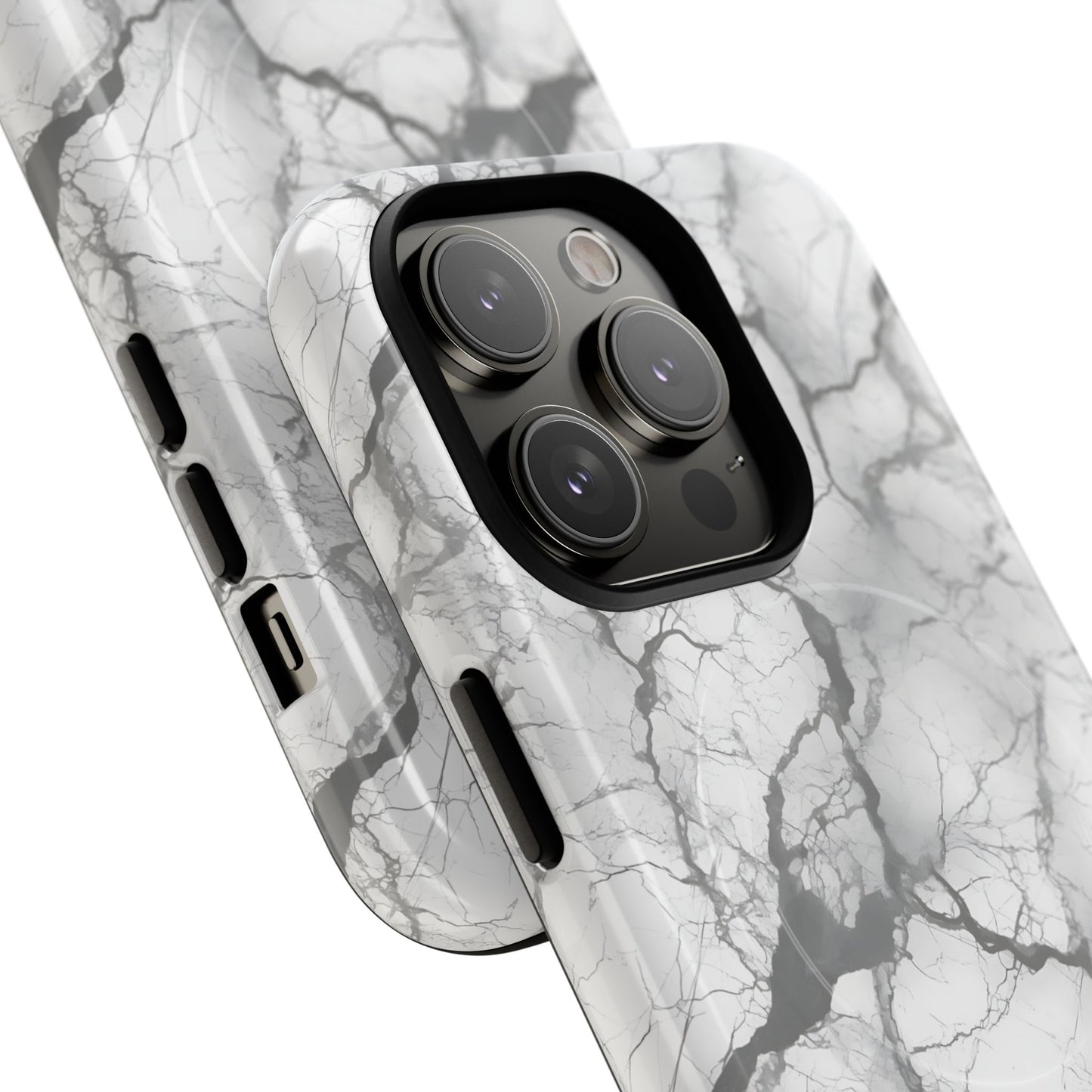 Marble Opulence in Charcoal Grey - Magsafe Case