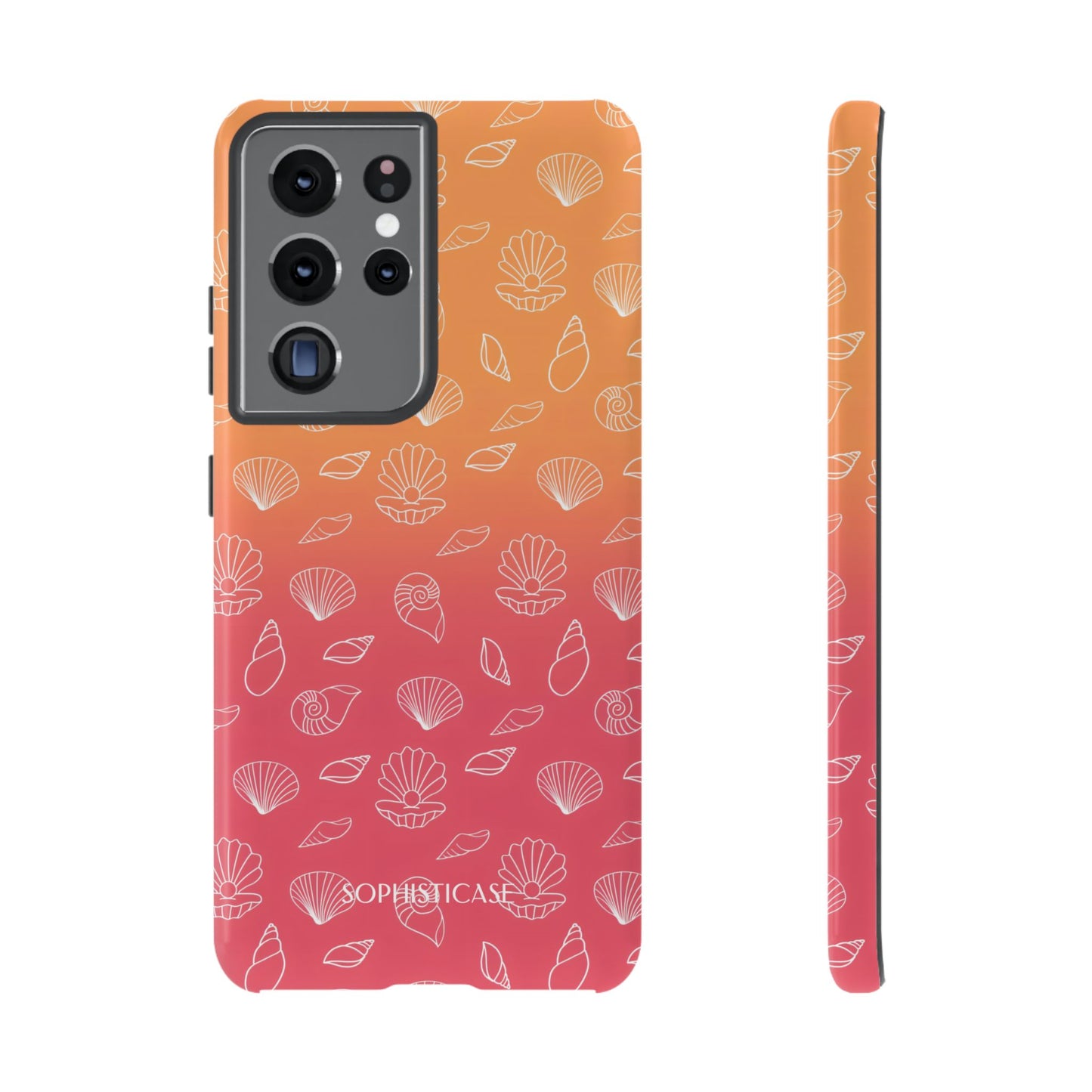 Seashell Society in Sunset Orange - iPhone Case, Samsung Galaxy Case, Google Pixel Case