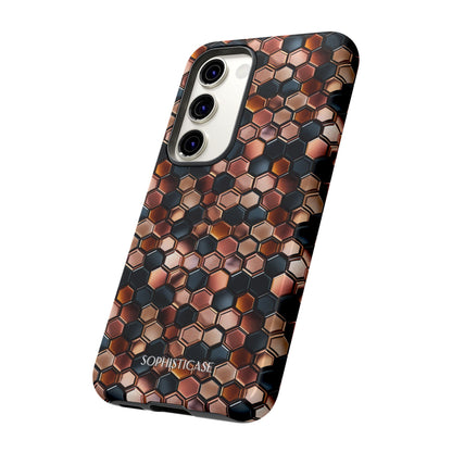Rose' Runway in Honeycomb Mosaic - Tough Phone Case