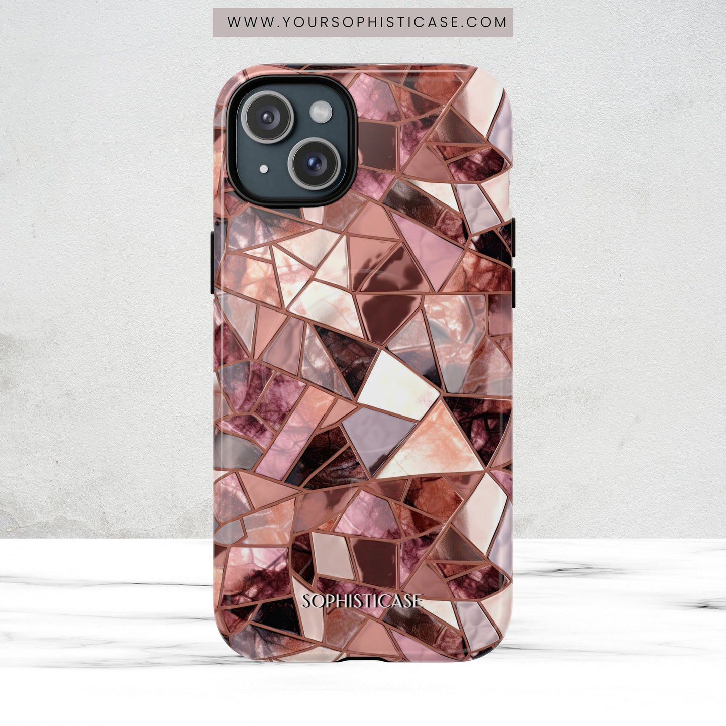 Rose' Runway in Merlot Mosaic - Magsafe Case