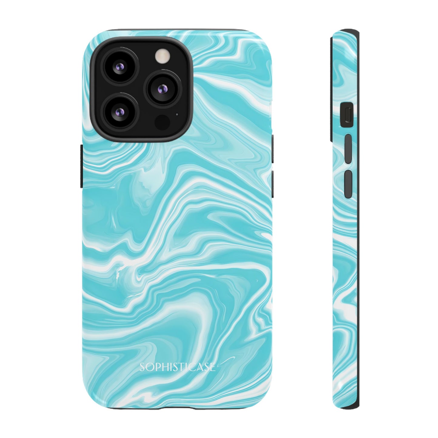 Liquid Dreams in Aqua - Tough Phone Case