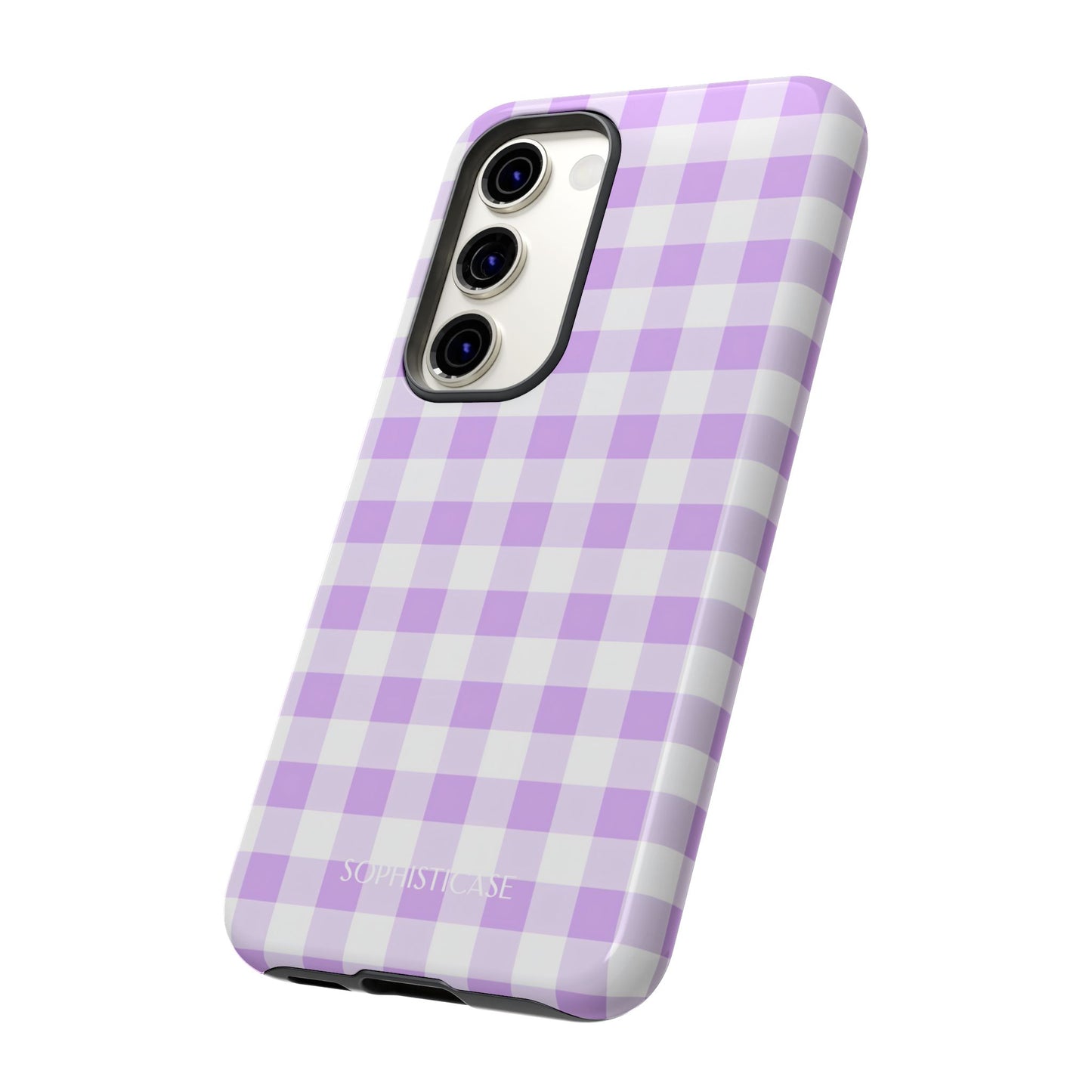 Gingham in Purple - iPhone Case, Samsung Galaxy Case, Google Pixel Case