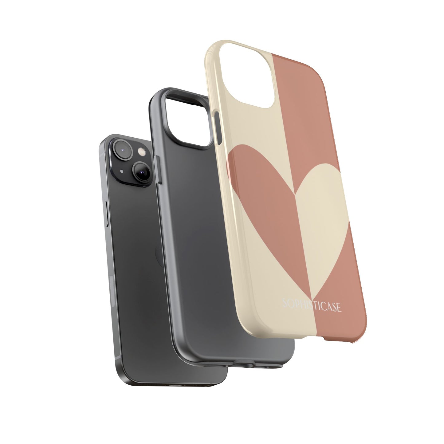 Be Mine in Brown and Cream - iPhone Case, Samsung Galaxy Case, Google Pixel Case