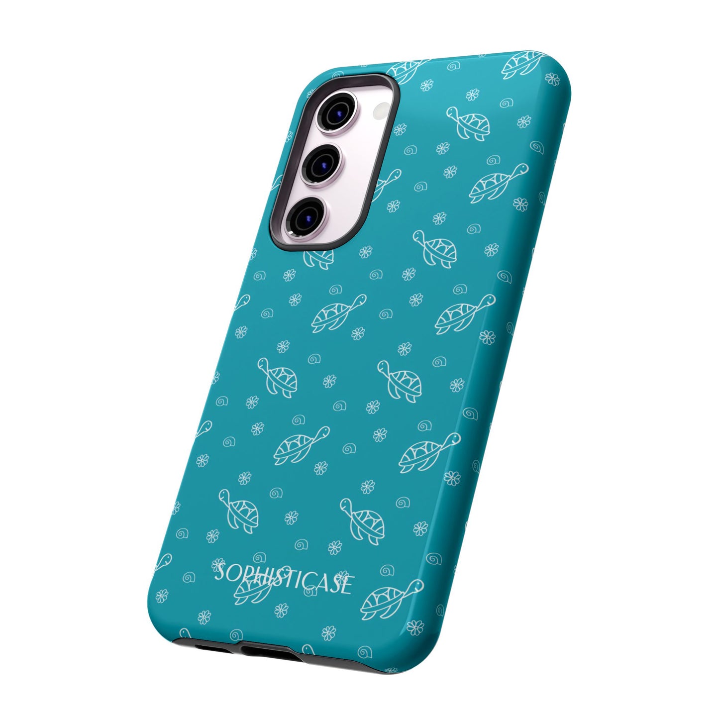 Turtle Island in Aqua - Tough Phone Case for Samsung Galaxy