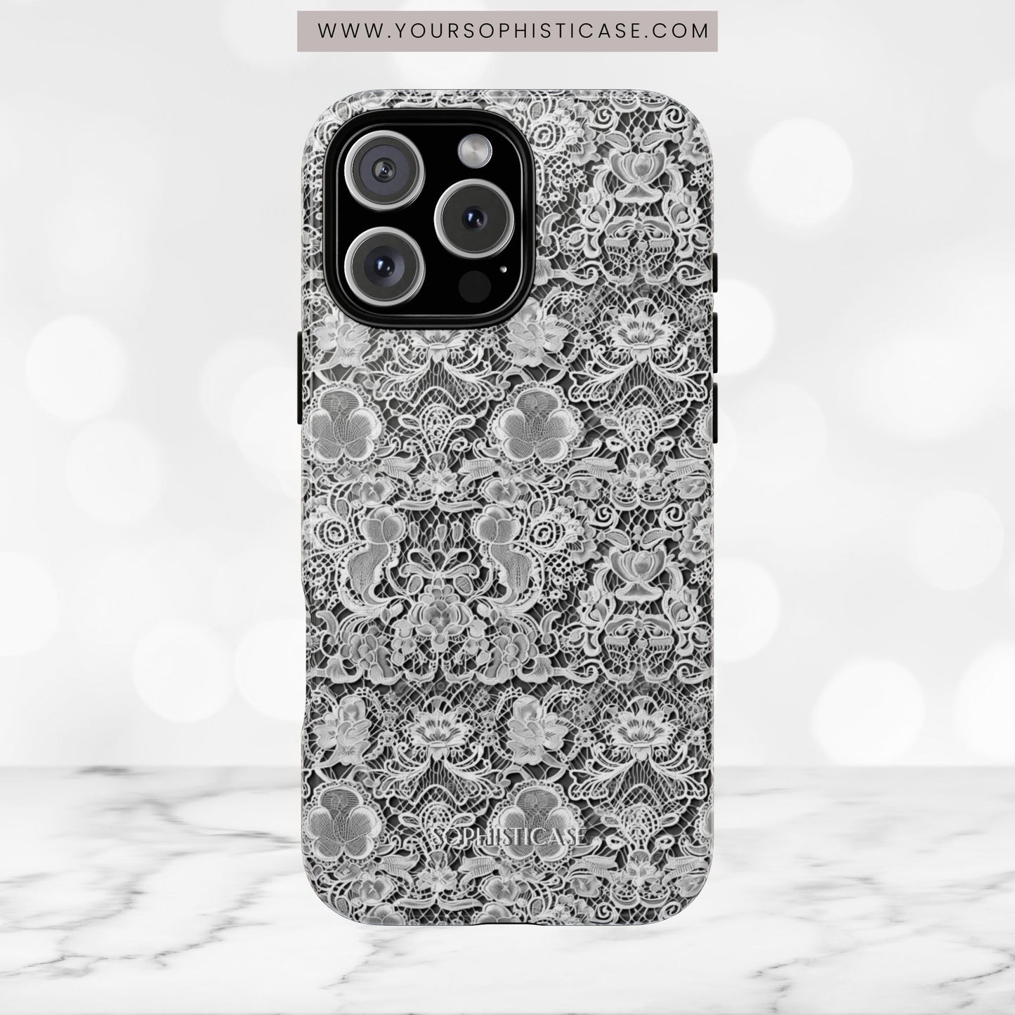 Luxe Lace in Black - iPhone Case, Samsung Galaxy Case, Google Pixel Case