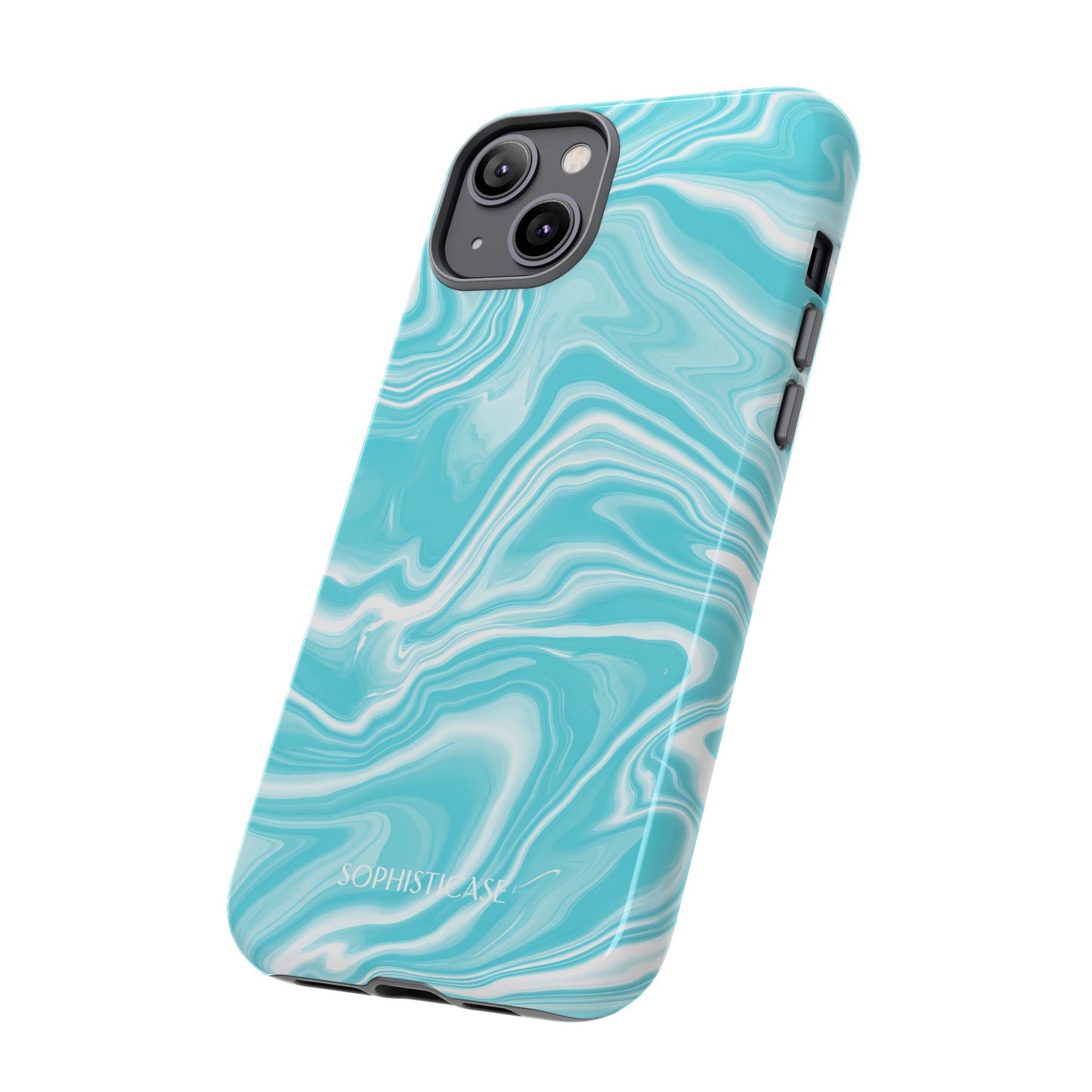 Liquid Dreams in Aqua - Tough Phone Case