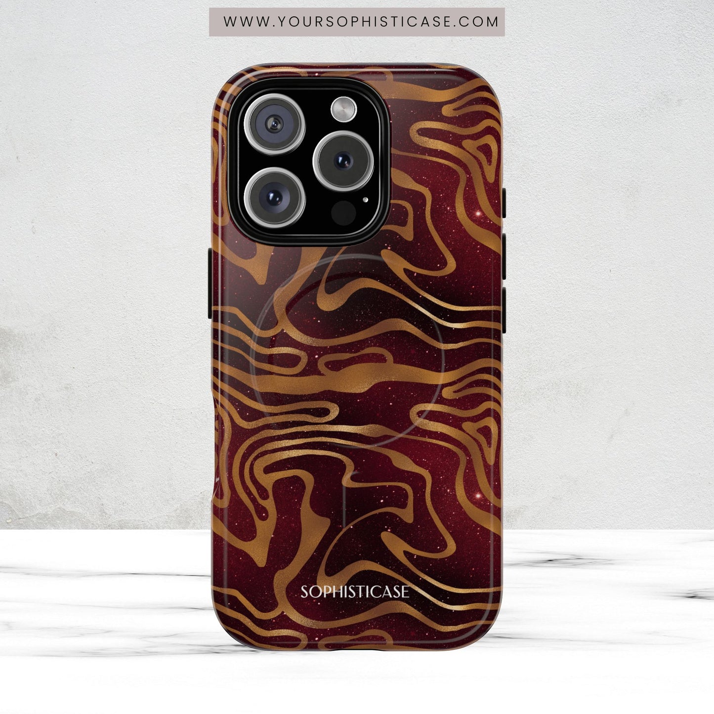 Cosmic Gold in Red - iPhone Magsafe Case