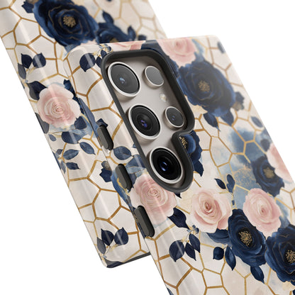 Royal Floral in Navy Hive - Tough Phone Case