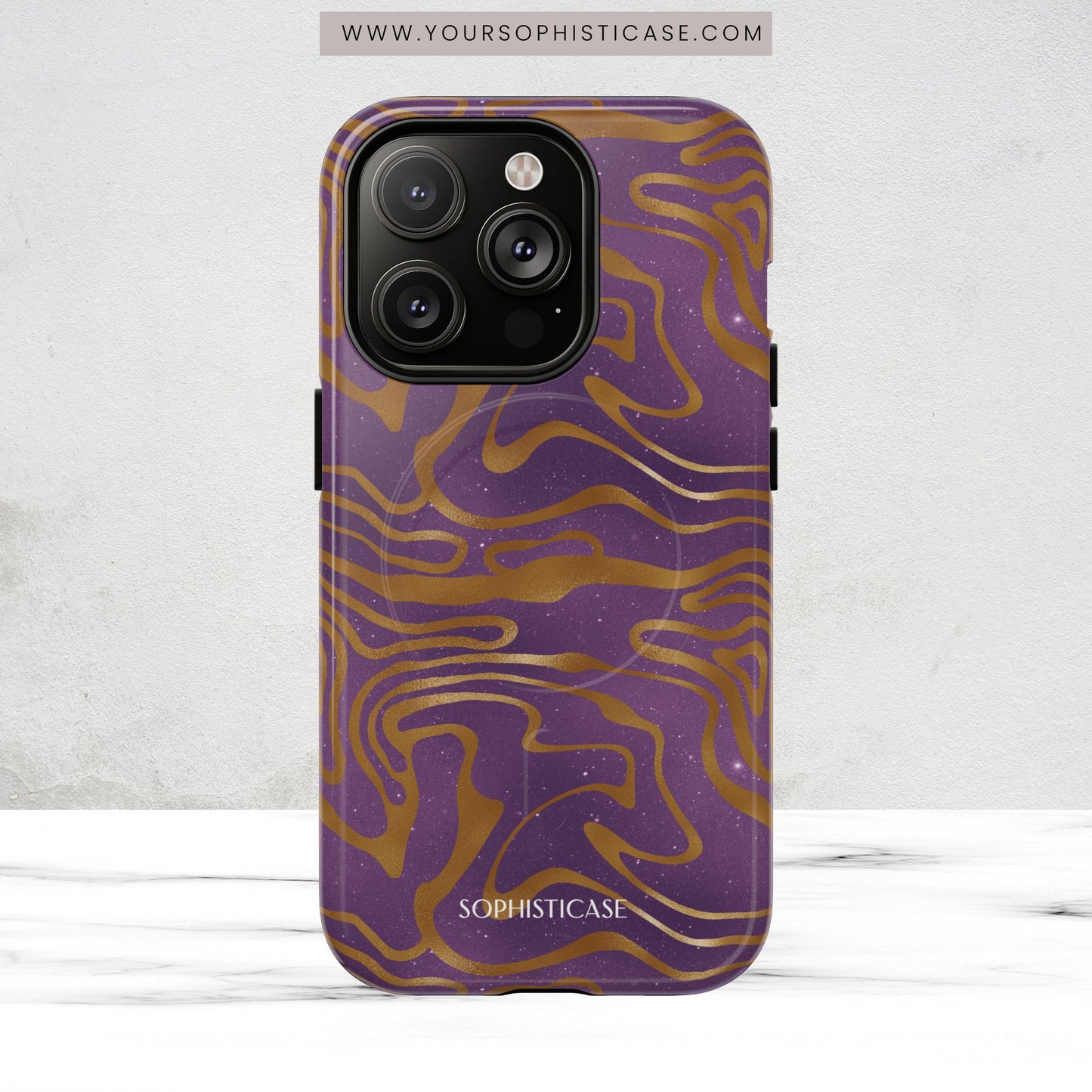 Cosmic Gold in Purple - iPhone Magsafe Case