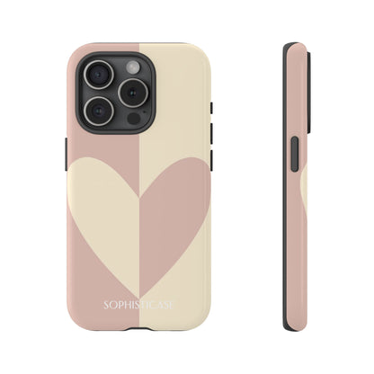 Be Mine in Brown and Beige - iPhone Case