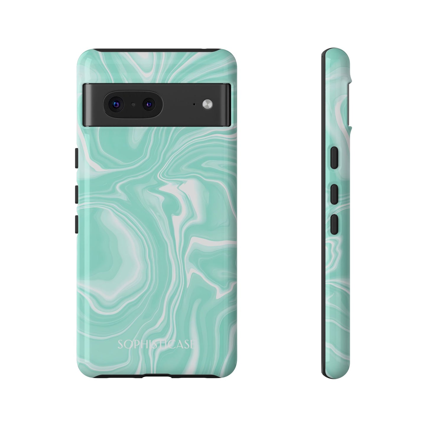 Liquid Dreams in Green - Drop Proof Phone Case for Google Pixel