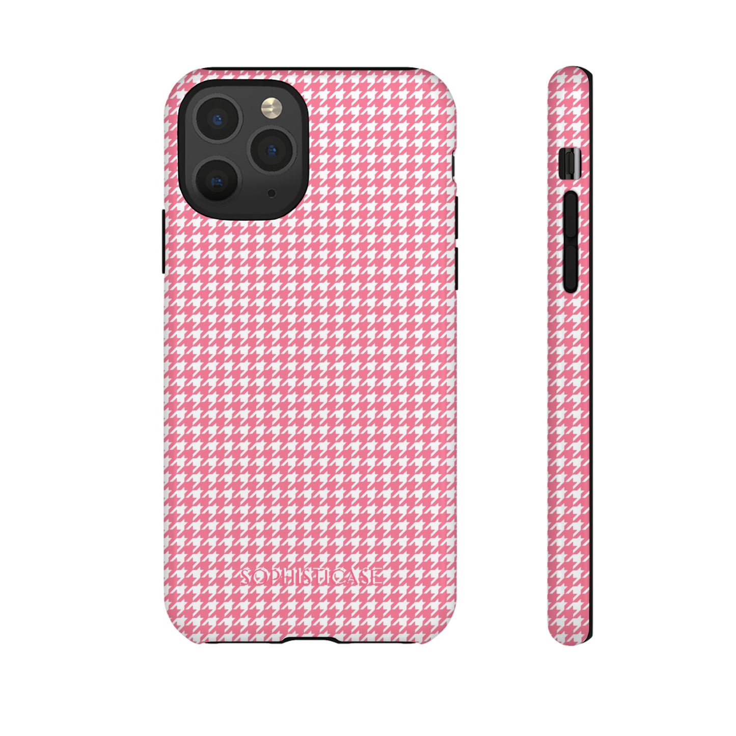 Tough Case - Houndstooth in Salmon