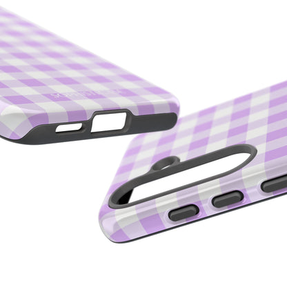 Gingham in Purple - iPhone Case, Samsung Galaxy Case, Google Pixel Case