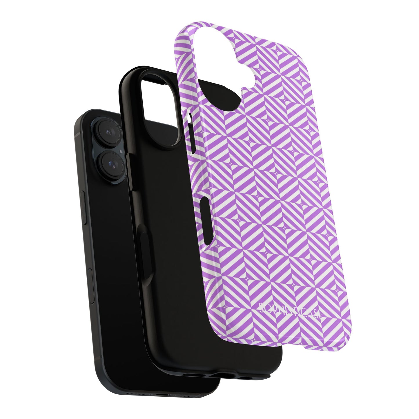 Illusions in Purple - Protective Phone Case for iPhone
