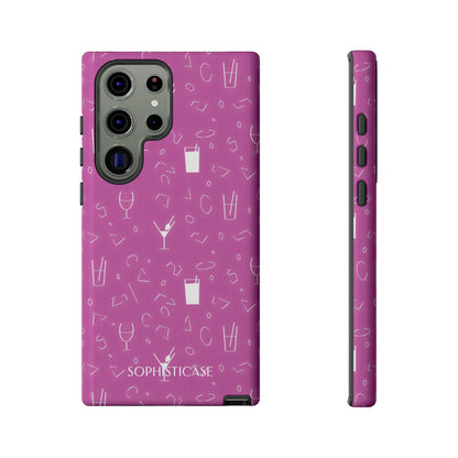 Cocktail Hour in Purple - Drop Proof Phone Case for Samsung Galaxy