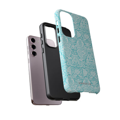 Luxe Lace in Aqua - iPhone Case, Samsung Galaxy Case, Google Pixel Case