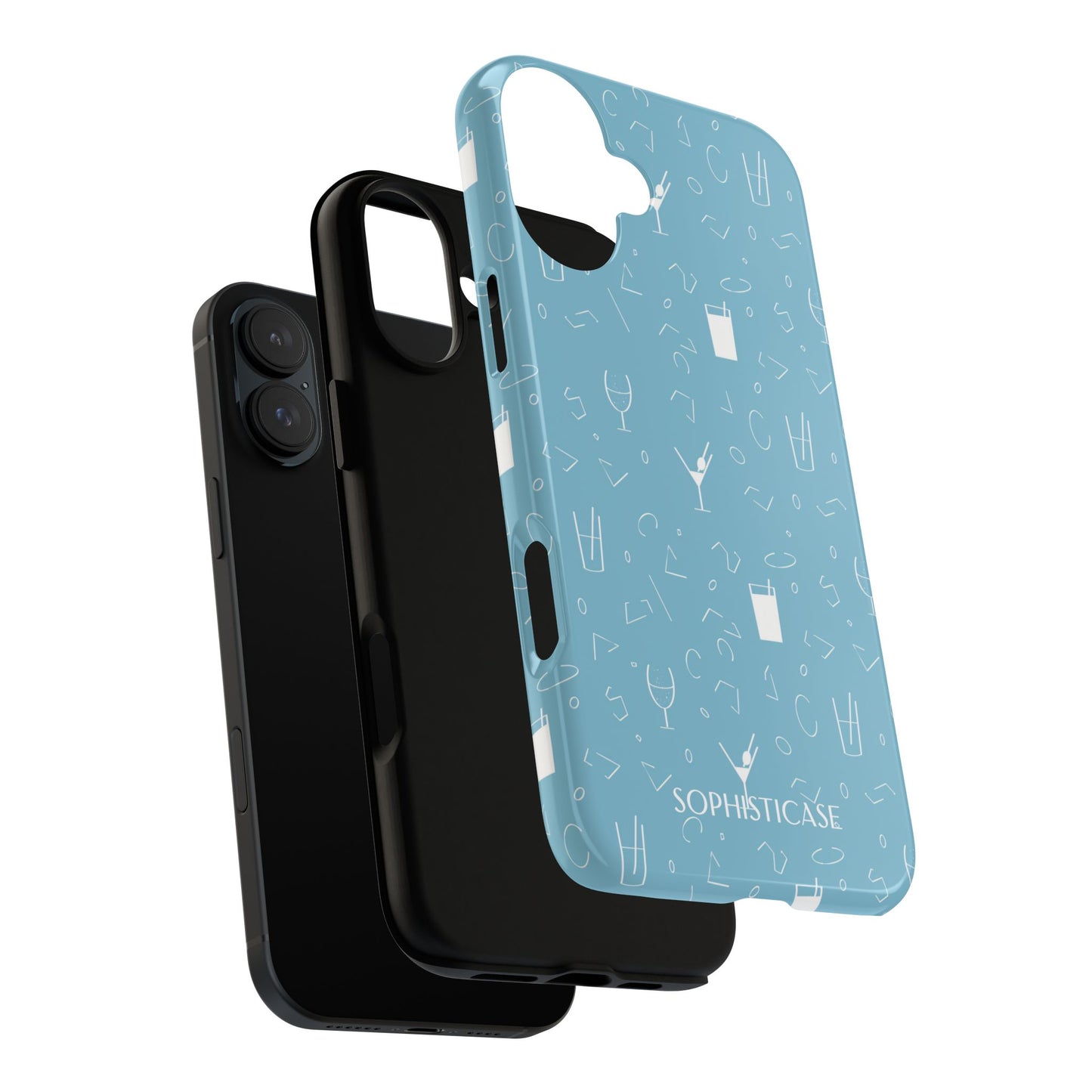 Cocktail Hour in Blue - iPhone Case