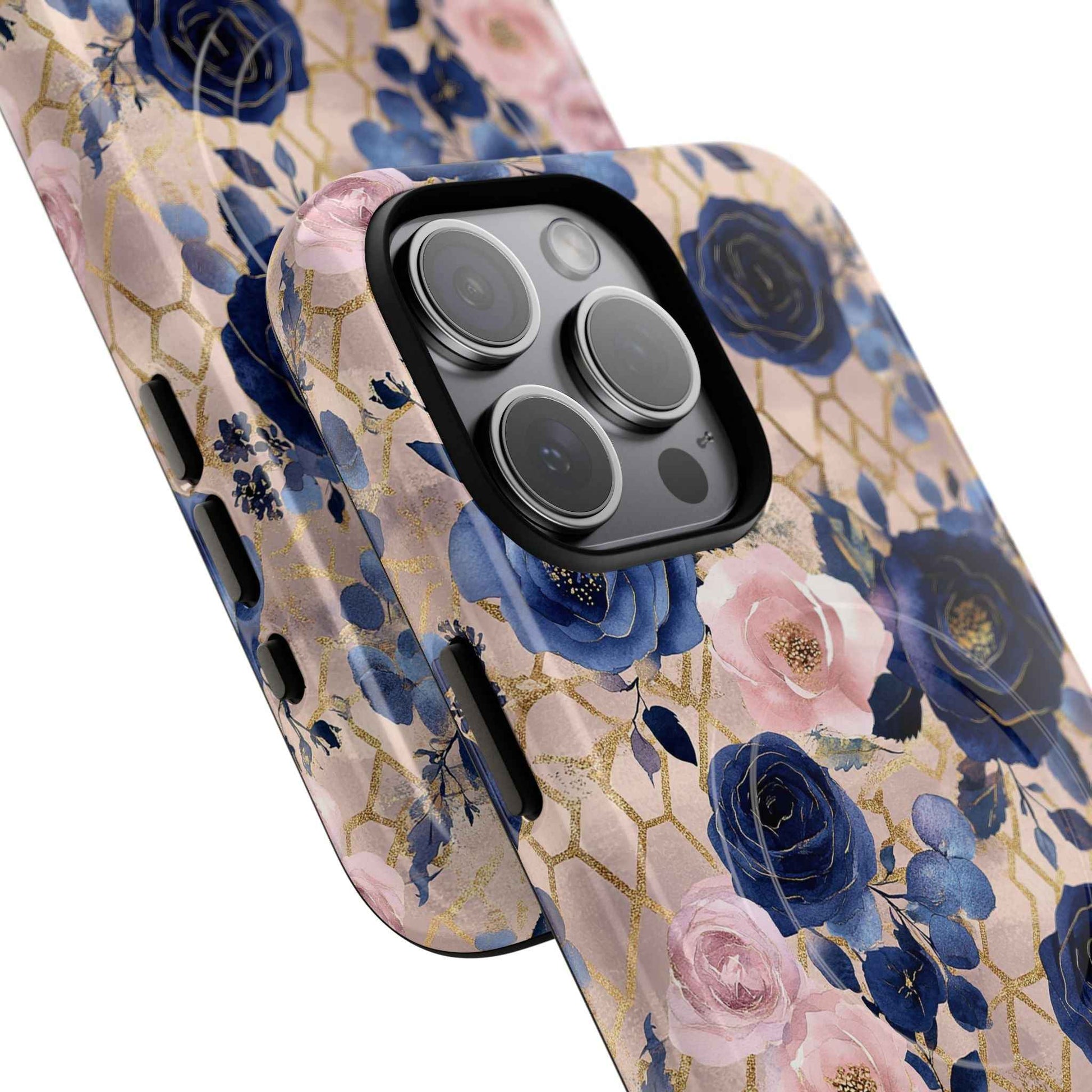 Royal Floral in Navy Blush - iPhone Magsafe Case