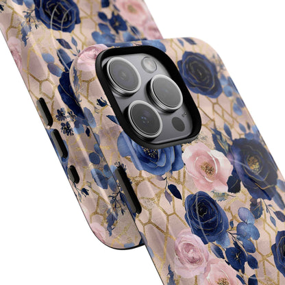 Royal Floral in Navy Blush - iPhone Magsafe Case