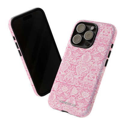 Luxe Lace in Pink - Tough Phone Case