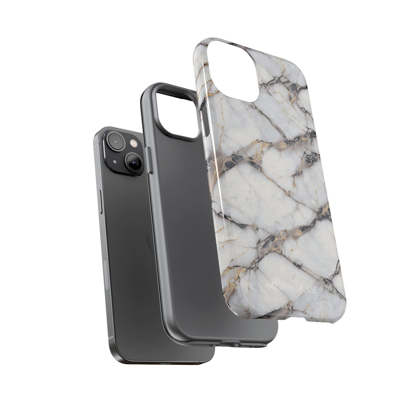 Marble Opulence in Cracked Beige - iPhone Case, Samsung Galaxy Case, Google Pixel Case