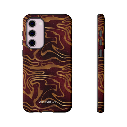 Cosmic Gold in Red - iPhone Case, Samsung Galaxy Case, Google Pixel Case