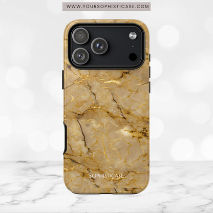Marble Opulence in Gold - iPhone Case, Samsung Galaxy Case, Google Pixel Case