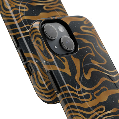 Cosmic Gold in Black - iPhone Magsafe Case