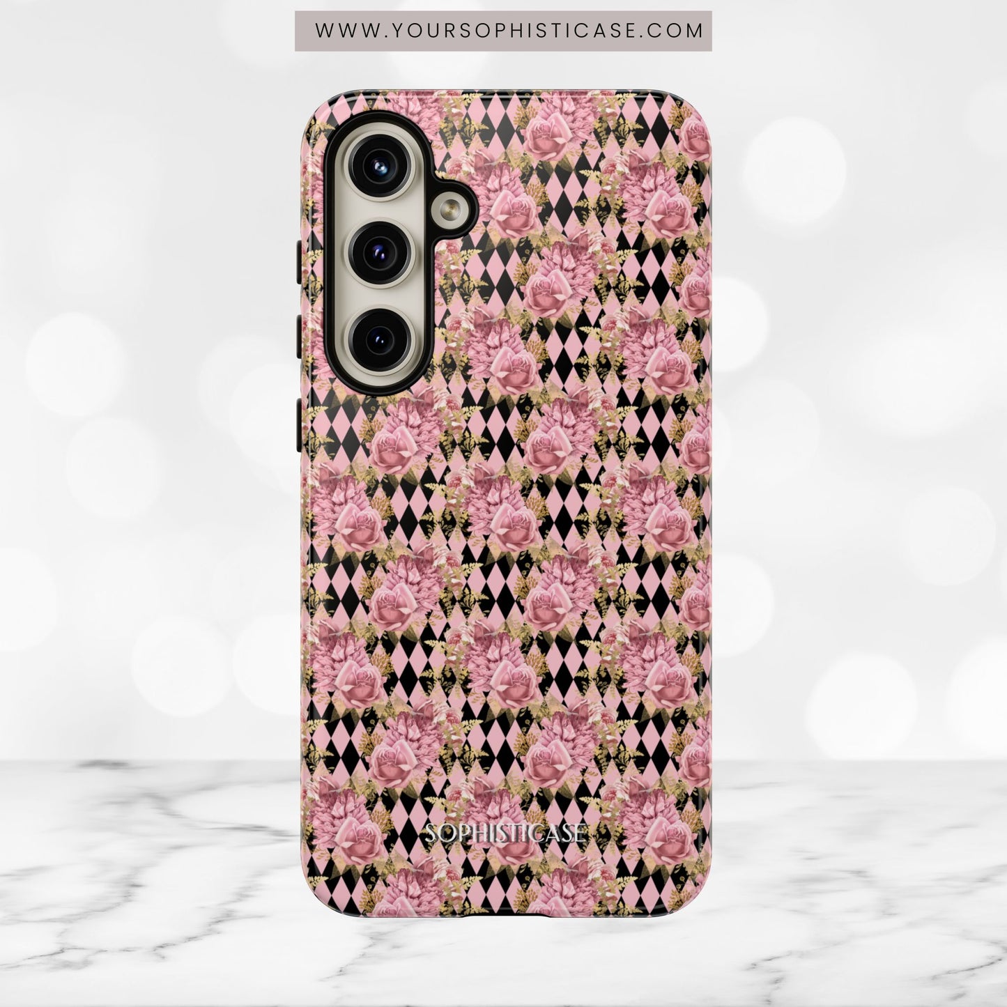 Rose Diamond Romance in Isolde - Tough Phone Case