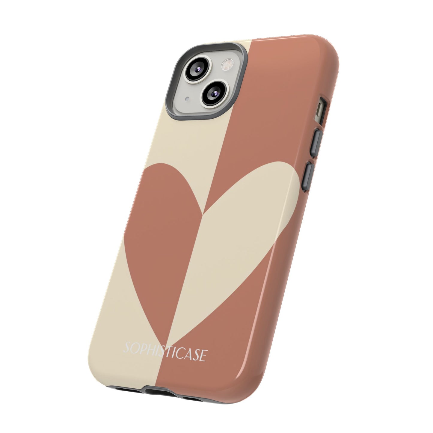 Be Mine in Brown and Cream - iPhone Case
