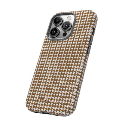 Houndstooth in Brown - iPhone Case, Samsung Galaxy Case, Google Pixel Case